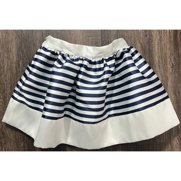 Mama Luma Girls Navy Blue/White Striped Skirt with Self Tie Bow Size 3-4 - Picture 11 of 11